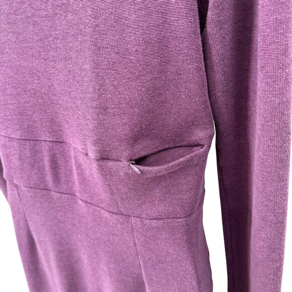 Horny Toad Womens Purple Tomboy Faux Wrap Tencel Blend Long Sleeve Dress Size M - Picture 4 of 10